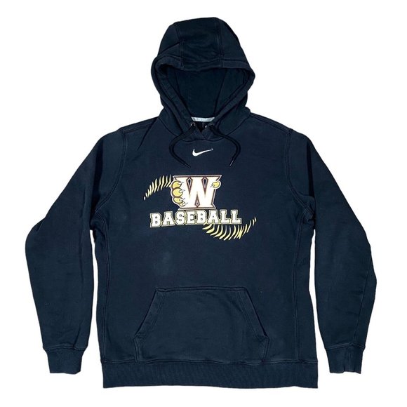 Vintage 2009 Nike Center Swoosh Black Hoodie Center Check Travis Scott Size‎ XL - Picture 1 of 10